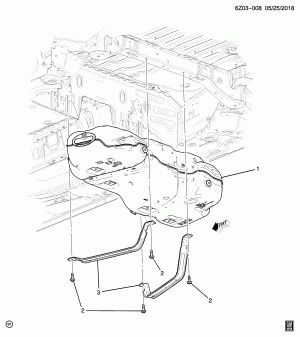 МОНТАЖ ТОПЛИВНОГО БАКА (LSQ/2.0-2, ЗА ИСКЛЮЧЕНИЕМ ПОЛНОГО ПРИВОДА F48)