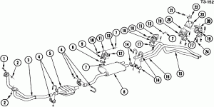 EXHAUST SYSTEM-V8 (LE9/305H,LF3/305F,LS9/350L)