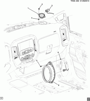 АУДИОСИСТЕМА/ПЕРЕДНЯЯ (CHEVROLET X88,G.M.C. Z88, BOSE UQA)
