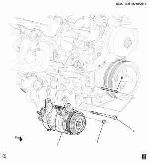 КРЕПЛЕНИЕ КОМПРЕССОРА КОНДИЦИОНЕРА (L84/5.3D, L87/6.2L)