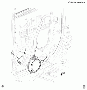 АУДИОСИСТЕМА/ЗАДНЯЯ (CHEVROLET X88,G.M.C. Z88, ДИНАМИК UQF)