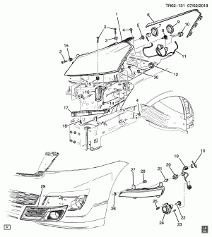 LAMPS/FRONT (CHEVROLET X88)