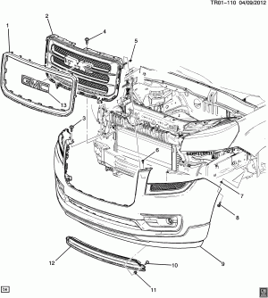 GRILLE/RADIATOR (G.M.C. Z88)