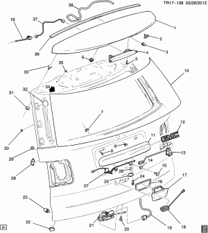 LIFTGATE HARDWARE PART 2 (G.M.C. Z88)