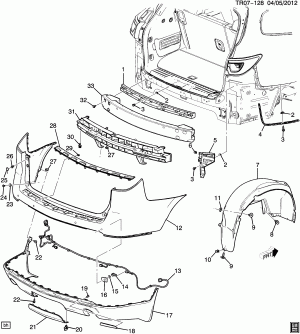 BUMPER/REAR (CHEVROLET X88)
