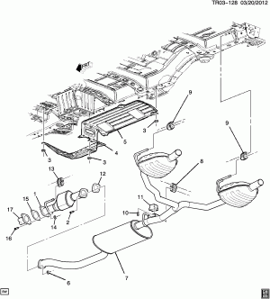 EXHAUST SYSTEM PART 2 REAR (BUICK W49)