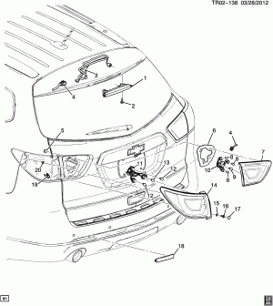 LAMPS/REAR (CHEVROLET X88)