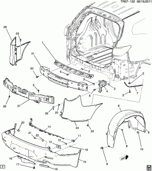 BUMPER/REAR (CHEVROLET X88)