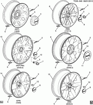 WHEELS (G.M.C. Z88, EXC HYBRID HP2)