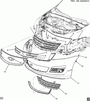 GRILLE/RADIATOR (CHEVROLET X88)