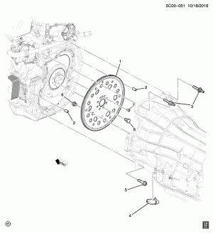 ENGINE TO TRANSMISSION MOUNTING (L3B/2.7K, AUTOMATIC MFC)