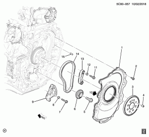 ENGINE ASM-2.7L L4 PART 10 REAR CRANK OIL SEAL HOUSING & RELATED PARTS (L3B/2.7K)