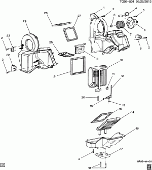 AUXILIARY A/C EVAPORATOR & BLOWER & HEATER ASM (C69)