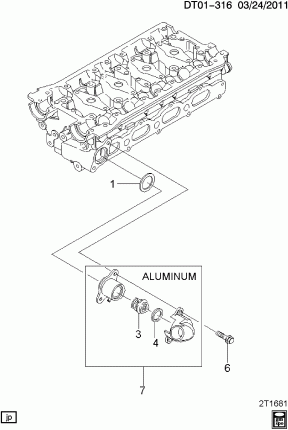 ENGINE COOLANT THERMOSTAT & HOUSING (LXT/1.6F)
