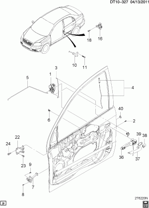 DOOR HARDWARE/FRONT-HINGES & LATCH