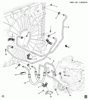 AUTOMATIC TRANSMISSION OIL COOLER PIPES (LCV/2.5A)