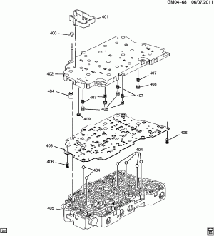 AUTOMATIC TRANSMISSION PART 1 (MH7) 6T45 CONTROL VALVE BODY