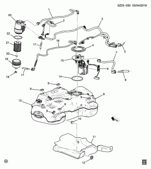 ТОПЛИВНЫЙ БАК (LSQ/2.0-2, ЗА ИСКЛЮЧЕНИЕМ ПОЛНОГО ПРИВОДА F48)