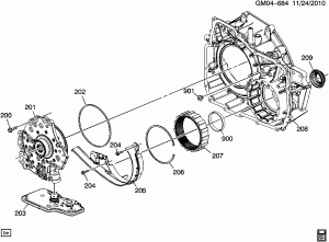 AUTOMATIC TRANSMISSION (MHJ) 6T50 TORQUE CONVERTER & FLUID PUMP HOUSING