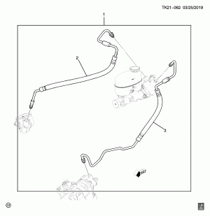ВСПОМОГАТЕЛЬНЫЙ КОМПЛЕКТ/ШЛАНГ УСИЛИТЕЛЯ РУЛЕВОГО УПРАВЛЕНИЯ (LC8/6.0B, L96/6.0G)