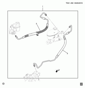 ВСПОМОГАТЕЛЬНЫЙ КОМПЛЕКТ/ШЛАНГ РУЛЕВОГО УСИЛИТЕЛЯ (L5P/6.6Y)