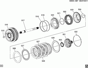 AUTOMATIC TRANSMISSION (MH7) 6T45 4-5-6 CLUTCH