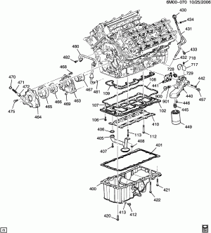 ENGINE ASM-4.6L V8 PART 4 OIL PUMP, PAN & RELATED PARTS (LH2/4.6A)