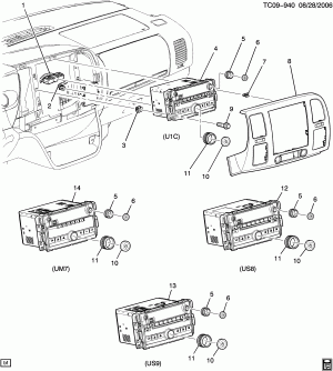 RADIO MOUNTING (EXC UPLEVEL TRIM SLT)