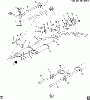 EXHAUST SYSTEM-V8 (LH6,6.2C/LL4,6.2J)