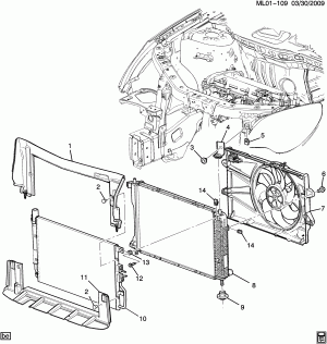 RADIATOR MOUNTING & RELATED PARTS