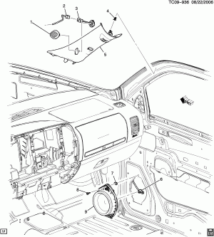 AUDIO SYSTEM/FRONT (EXC UPLEVEL TRIM SLT)
