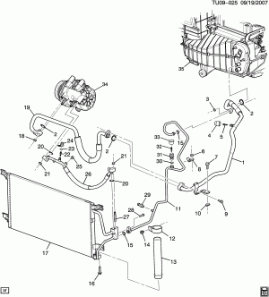 A/C REFRIGERATION SYSTEM (LX9/3.5L, EXC C69)