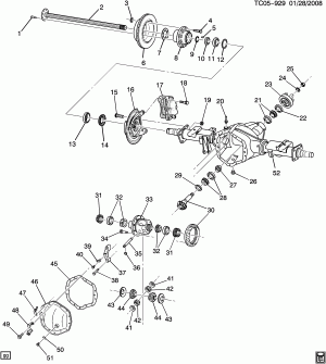 AXLE ASM/REAR 11.50 RING GEAR PART 1 (MW7)