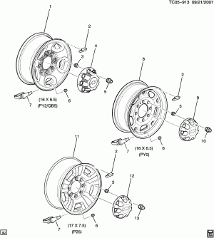 WHEELS (CHEVROLET X88)