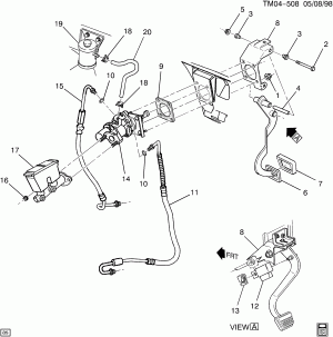 BRAKE PEDAL & MASTER CYLINDER MOUNTING