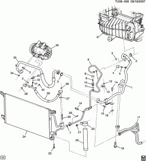 A/C REFRIGERATION SYSTEM/FRONT (LX9/3.5L, C69)