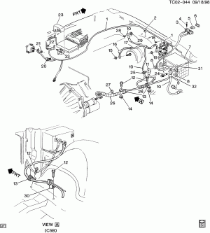 BATTERY CABLES (GASOLINE, 140 AMP GENERATOR 8A5, EXC DUAL BATTERY 8Y9)