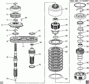 TRANSFER CASE (NP8) PART 2 (NEW PROCESS 236 - ACTIVE) INTERNAL COMPONENTS