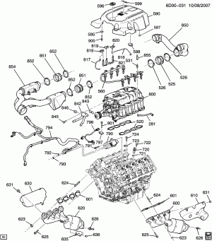ENGINE ASM-4.4L V8 PART 5 MANIFOLDS & FUEL RELATED PARTS (LC3/4.4D)