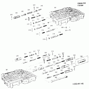 AUTOMATIC TRANSMISSION (MW9) THM200-4R CONTROL VALVE BODY PARTS