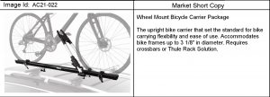 CARRIER PKG/BICYCLE (ROOF)(WHEEL MT)
