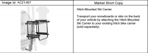 CARRIER PKG/SKI (HITCH MOUNTED)