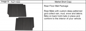 MAT PKG/REAR FLOOR (ALL WEATHER)
