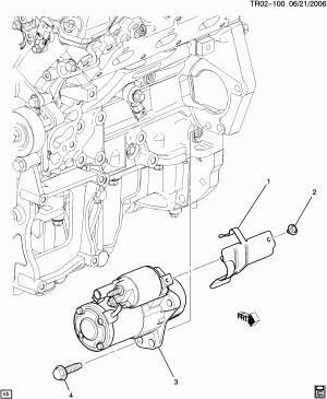 STARTER MOTOR MOUNTING (LLT/3.6D)