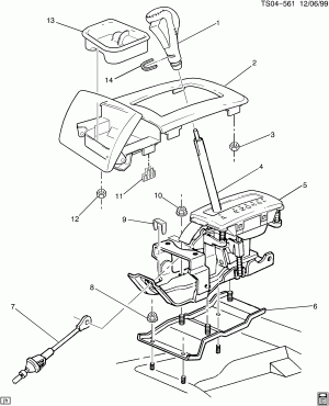 SHIFT CONTROL/AUTOMATIC TRANSMISSION (CONSOLE SHIFT, EXC BOOT)