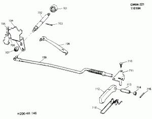 AUTOMATIC TRANSMISSION (MW9) THM200-4R PARK LOCK & INSIDE DETENT LEVER