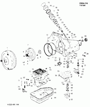 AUTOMATIC TRANSMISSION (MW9) THM200-4R CASE & ASSOCIATED PARTS