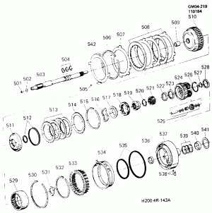 AUTOMATIC TRANSMISSION (MW9) THM200-4R INTERNAL OVERDRIVE PARTS