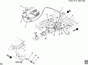 BATTERY CABLES (GASOLINE, EXC 140 AMP GENERATOR 8A5)
