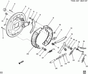 BRAKE ASM/REAR DRUM (11.15 X 2.75" BRAKE)